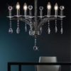 Diyas IL30364 Fiore Black Chrome and Crystal Chandelier