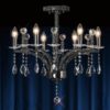 Diyas IL30366 Fiore Black Chrome and Crystal Chandelier