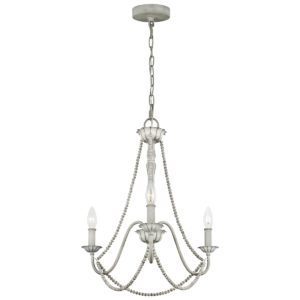 Elstead FE-MARYVILLE3 Maryville 3 Light Traditional Ceiling Chandelier In Washed Grey Finish