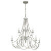 Elstead FE-MARYVILLE9 Maryville 9 Light Ceiling Chandelier In Washed Grey Finish