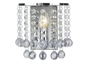 Modern Chandelier Style 1 Light Wall Light In Polished Chrome