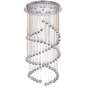 Searchlight 8843CC Spiral 5 Light Chandelier In Chrome And Crystal