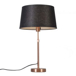 Copper table lamp with shade black 35 cm adjustable – Parte