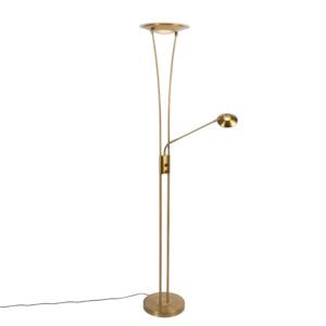 Floor lamp bronze incl. LED with reading arm - Ibiza