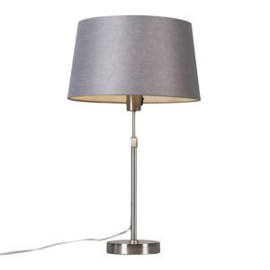Table lamp steel with shade gray 35 cm adjustable – Parte
