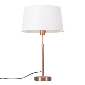 Copper table lamp with shade white 35 cm adjustable – Parte