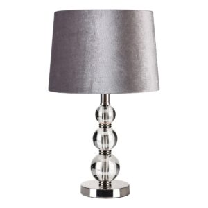 Laura Ashley Selby Grande Glass Ball Small Table Lamp Base In Polished Nickel Finish