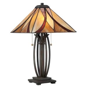 QZ-ASHEVILLE-TL Asheville Tiffany Bronze Table Lamp