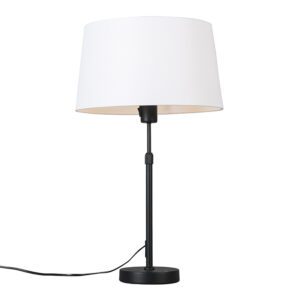 Table lamp black with white shade 35 cm adjustable – Parte