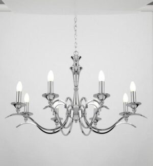 Endon KORA-8CH Traditional 8 Light Chandelier With Chrome Finish