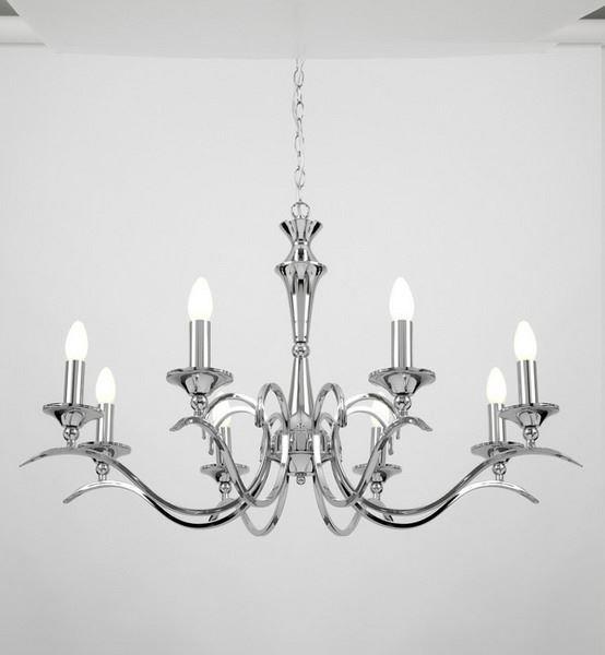 Endon KORA-8CH Traditional 8 Light Chandelier With Chrome Finish