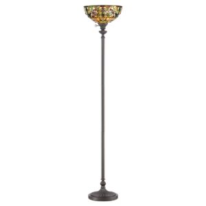 QZ-KAMI-UL Kami Tiffany Bronze Uplighter Floor Lamp