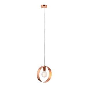Hoop 1 Light Ceiling Pendant Light In Brushed Copper