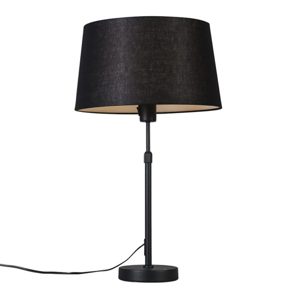 Table lamp black with shade black 35 cm adjustable - Parte