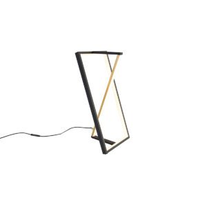 Table lamp black with gold incl. LED 3-step dimmable in Kelvin – Milena