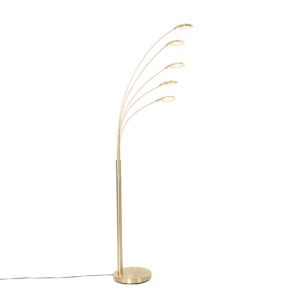 Design floor lamp brass incl. LED 5-lights – Sixties Trento